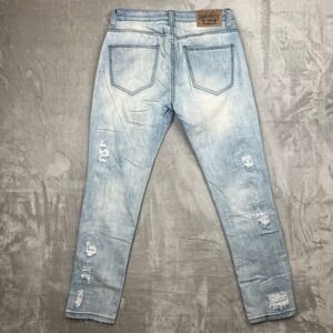 Grindhouse Denim Distressed Light Wash Jeans 34x32 Ripped Distressed Jeans